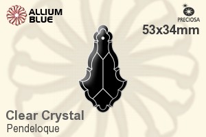 Preciosa Pendeloque (1001) 53x34mm - Clear Crystal - Haga Click en la Imagen para Cerrar