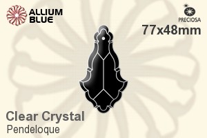 Preciosa Pendeloque (1001) 77x48mm - Clear Crystal - 关闭视窗 >> 可点击图片