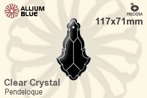 Preciosa Pendeloque (1001) 117x71mm - Clear Crystal - Click Image to Close