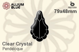 Preciosa Pendeloque (1003) 79x48mm - Clear Crystal - 關閉視窗 >> 可點擊圖片