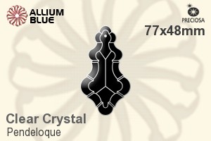 Preciosa Pendeloque (1006) 77x48mm - Clear Crystal - 關閉視窗 >> 可點擊圖片