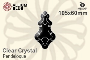 Preciosa Pendeloque (1006) 105x60mm - Clear Crystal - Haga Click en la Imagen para Cerrar