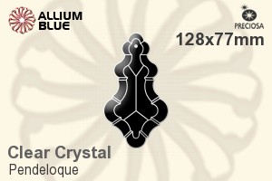 Preciosa Pendeloque (1006) 128x77mm - Clear Crystal - Click Image to Close