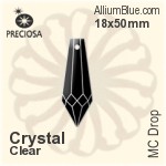 Preciosa MC Drop (1081) 18x50mm - Clear Crystal
