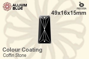 Preciosa Coffin Stone (115) 49x16x15mm - Colour Coating - Haga Click en la Imagen para Cerrar