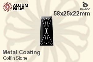 Preciosa Coffin Stone (115) 58x25x22mm - Metal Coating - 關閉視窗 >> 可點擊圖片