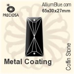 Preciosa Coffin Stone (115) 65x30x27mm - Metal Coating