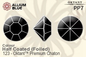 Oktant™ Premium 钻石形尖底石 (123) PP7 - 颜色（半涂层） 金色水银底 - 关闭视窗 >> 可点击图片