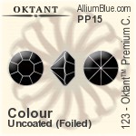 Oktant™ Premium チャトン (123) PP19 - クリスタル エフェクト 裏面ゴールドフォイル