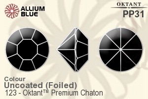 Oktant™ Premium 鑽石形尖底石 (123) PP31 - 顏色 金色水銀底 - 關閉視窗 >> 可點擊圖片