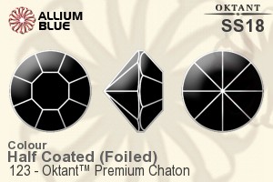 Oktant™ Premium Chaton (123) SS18 - Color (Half Coated) With Gold Foiling - Click Image to Close