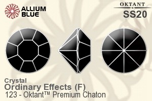 Oktant™ Premium チャトン (123) SS20 - クリスタル エフェクト 裏面ゴールドフォイル - ウインドウを閉じる