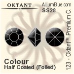 Oktant™ Premium 鑽石形尖底石 (123) SS30 - 顏色（半塗層） 金色水銀底