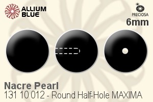 Preciosa Round Half-Hole MAXIMA Crystal Nacre Pearl (13110012) 6mm
