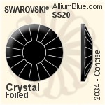 Swarovski Concise Flat Back No-Hotfix (2034) SS20 - Clear Crystal With Platinum Foiling