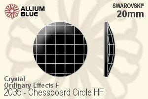 Swarovski Chessboard Circle Flat Back Hotfix (2035) 20mm - Crystal (Ordinary Effects) With Aluminum Foiling - Click Image to Close