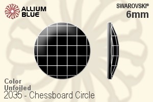 施華洛世奇 棋盤圓形 平底石 (2035) 6mm - 顏色 無水銀底 - 關閉視窗 >> 可點擊圖片