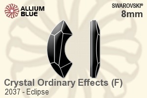 Swarovski Eclipse Flat Back No-Hotfix (2037) 8mm - Crystal (Ordinary Effects) With Platinum Foiling - 关闭视窗 >> 可点击图片