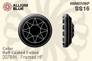 Swarovski Framed Flat Back Hotfix (2078/H) SS16 - Color (Half Coated) With Silver Foiling - Haga Click en la Imagen para Cerrar
