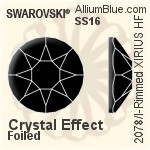 Swarovski Rimmed XIRIUS Rose Flat Back Hotfix (2078/I) SS16 - Crystal Effect With Silver Foiling