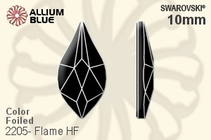 スワロフスキー Flame ラインストーン ホットフィックス (2205) 10mm - カラー 裏面アルミニウムフォイル