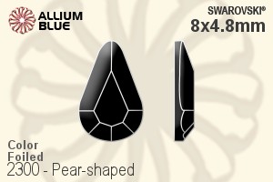 Swarovski Pear-shaped Flat Back No-Hotfix (2300) 8x4.8mm - Color With Platinum Foiling - Haga Click en la Imagen para Cerrar