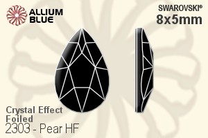 Swarovski Pear Flat Back Hotfix (2303) 8x5mm - Crystal Effect With Aluminum Foiling - Click Image to Close