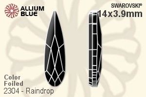 施華洛世奇 Raindrop 平底石 (2304) 14x3.9mm - 顏色 白金水銀底 - 關閉視窗 >> 可點擊圖片