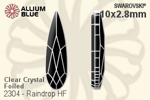 施華洛世奇 Raindrop 熨底平底石 (2304) 10x2.8mm - 透明白色 鋁質水銀底 - 關閉視窗 >> 可點擊圖片