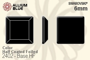 Swarovski Base Flat Back Hotfix (2402) 6mm - Color (Half Coated) With Aluminum Foiling - Click Image to Close