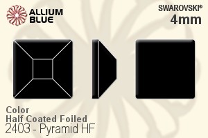 Swarovski Pyramid Flat Back Hotfix (2403) 4mm - Color (Half Coated) With Aluminum Foiling - Haga Click en la Imagen para Cerrar
