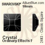 施华洛世奇 Mosaic 平底石 (2483) 10mm - Crystal (Ordinary Effects) With Platinum Foiling