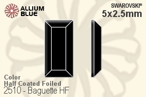 Swarovski Baguette Flat Back Hotfix (2510) 5x2.5mm - Color (Half Coated) With Aluminum Foiling - Haga Click en la Imagen para Cerrar