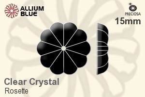 Preciosa Rosette (2528) 15mm - Clear Crystal