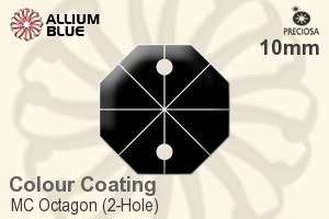 Preciosa MC Octagon (2-Hole) (2552) 10mm - Colour Coating