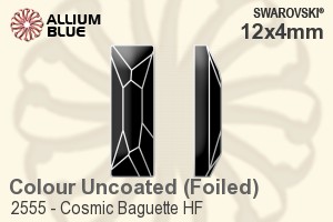 Swarovski Cosmic Baguette Flat Back Hotfix (2555) 12x4mm - Color With Aluminum Foiling - Click Image to Close