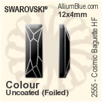 Swarovski Cosmic Baguette Flat Back Hotfix (2555) 12x4mm - Color With Aluminum Foiling