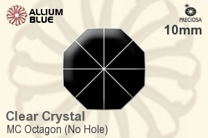 Preciosa MC Octagon (No Hole) (2570) 10mm - Clear Crystal