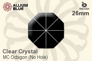 Preciosa MC Octagon (No Hole) (2570) 26mm - Clear Crystal - Click Image to Close