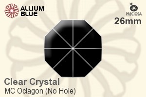 Preciosa MC Octagon (No Hole) (2570) 26mm - Clear Crystal