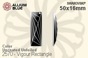 Swarovski Vigour Rectangle Flat Back No-Hotfix (2570) 50x16mm - Colour (Uncoated) Unfoiled - 關閉視窗 >> 可點擊圖片