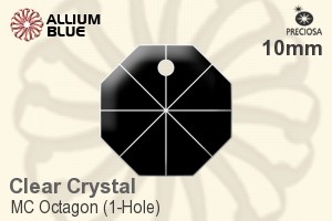 Preciosa MC Octagon (1-Hole) (2571) 10mm - Clear Crystal