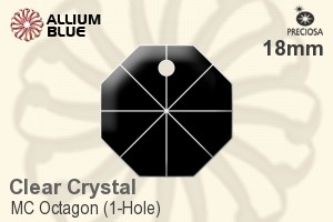 Preciosa MC Octagon (1-Hole) (2571) 18mm - Clear Crystal - 關閉視窗 >> 可點擊圖片