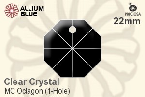 プレシオサ MC Octagon (1-Hole) (2571) 22mm - クリスタル - ウインドウを閉じる