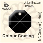 Preciosa MC Octagon (1-Hole) (2571) 12mm - Colour Coating