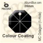 Preciosa MC Octagon (1-Hole) (2571) 28mm - Colour Coating