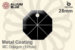 Preciosa MC Octagon (1-Hole) (2571) 28mm - Metal Coating