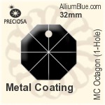 Preciosa MC Octagon (1-Hole) (2571) 32mm - Metal Coating