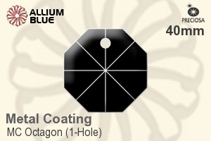 Preciosa MC Octagon (1-Hole) (2571) 40mm - Metal Coating - Click Image to Close