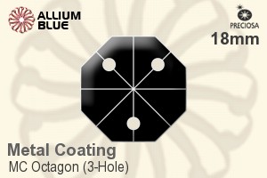 Preciosa MC Octagon (3-Hole) (2572) 18mm - Metal Coating - Haga Click en la Imagen para Cerrar
